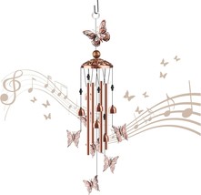 Large Wind Chimes for Outside 41 Inch, MUEBAR Butterfly Wind Chimes - £28.84 GBP