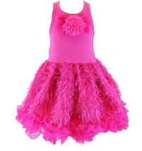 Posh Sparkly Fuchsia Eyelash Chiffon Pink Tutu Dress, 6M-5/6 USA Cupcake... - £39.33 GBP+