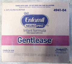 Enfamil Gentlease Ready To Feed Infant Formula Bottle - 32 oz 6 Pk  Exp ... - £44.67 GBP