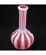 Cranberry and white stripe cased glass barber bottle late 19th century - £83.13 GBP