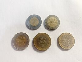 World Bimetallic Coins Lot Japan Token Turkey Morocco 10 Dominican Set CL08 - $6.90 CAD