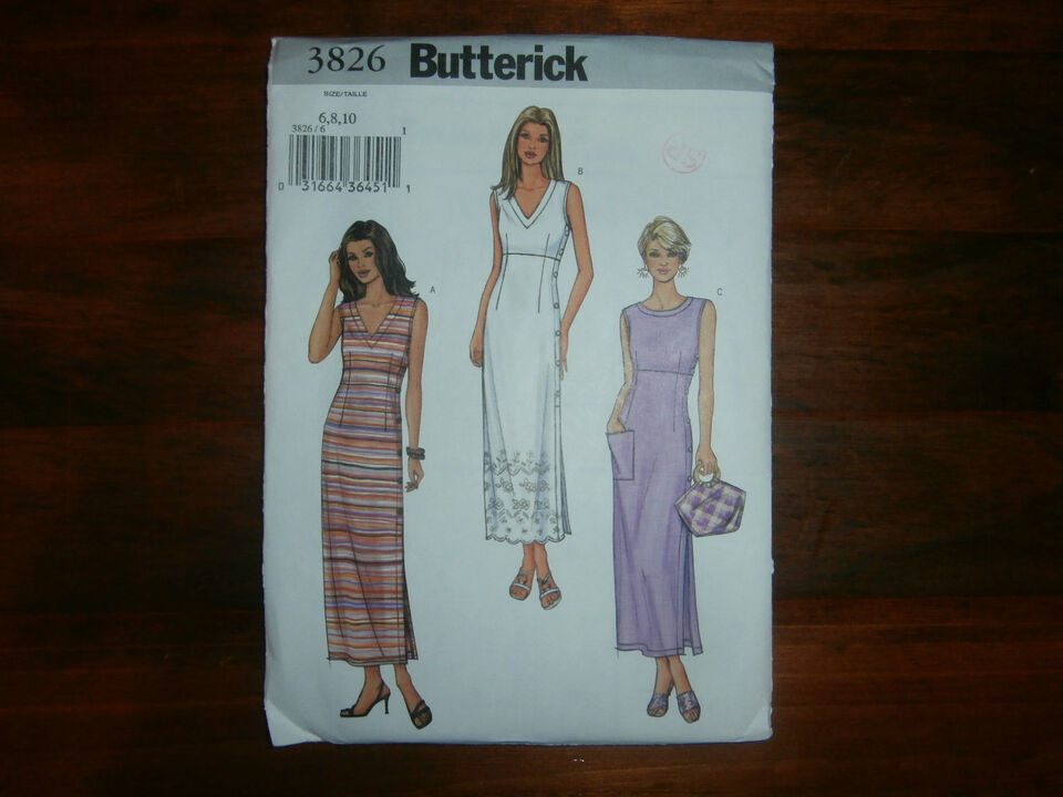Butterick 3826 Size 6 8 10 Misses' Miss Petite Dress Straight Fitted - $12.86