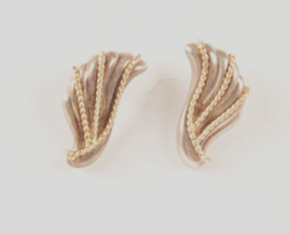 Vintage Earrings Climber Silver Tone with Gold Tone Accents Posts - £5.36 GBP