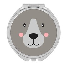 Cute Bear Face : Gift Compact Mirror For Baby Shower Nursery Door Decor Kids Chi - £10.44 GBP
