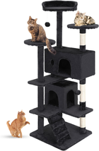 Cat Tree 54&quot; Cat Tower Multi-Level Durable Cat Scratching Post &amp; Cozy Fu... - £42.63 GBP