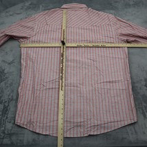 Backpacker Shirt Mens XXL Red, Gray, white Check Snap Button Down long sleeve - £20.38 GBP