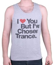 I Love You But I&#39;ve Chosen Trance Music Heather Grey Tank Top NEW - £4.01 GBP