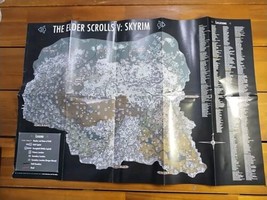 The Elder Scrolls V: Skyrim Locations Poster Map 30 3/4&quot; X 20 1/2&quot; - £31.28 GBP