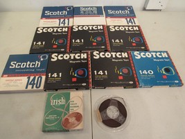 Vintage Lot of 10 Used 7&quot; Scotch Recording Tape Reel To Reel Bonus 5&quot; Reels - £38.23 GBP