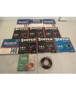 Vintage Lot of 10 Used 7&quot; Scotch Recording Tape Reel To Reel Bonus 5&quot; Reels - £38.85 GBP