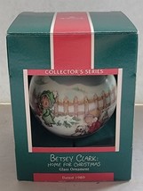 Vtg 1989 Betsey Clark Home for Christmas Hallmark Glass Ball Ornament in... - £15.01 GBP