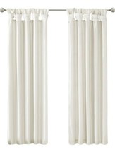 Madison Park ~ NATALIE ~ White ~ 50" x 84" ~ Twisted Tab Curtain Panel ~ Lined - £26.16 GBP