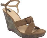 GILI Women Ankle Strap Wedge Heel Sandals Kahlie US 11M Willow Brown Camo - $24.75