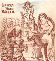 Damaged - Parkers Hair Balsam Victorian Trade Card - $4.95