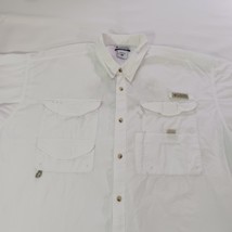 Columbia Sportswear FM7231 Men's White Cotton Vented Short Sleeve Shirt Size 2XL image 9