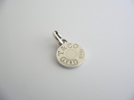 Tiffany &amp; Co Silver 1837 Circle White Enamel Charm Pendant 4 Necklace  Bracelet - £235.40 GBP