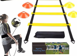 YGORTECH Football Speed Agility Training Set Agility Ladder 12 Sports Co... - $17.70