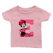 Personalised Initial Girls t shirt Custom Baby Girl Name newborn   elsie kids e - £21.26 GBP