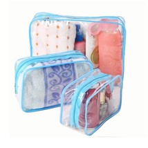 Travel Transparent Cosmetic Bag PVC Women Zipper Clear Makeup Bags Beaut... - $21.34