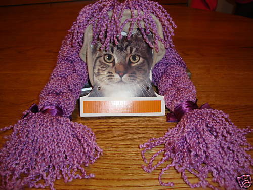 Pet Costume &quot;Cat Hat&quot;  Purple Braids with bangs dress up dog animal fake... - $3.21
