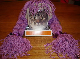 Pet Costume &quot;Cat Hat&quot;  Purple Braids with bangs dress up dog animal fake hair - £2.56 GBP