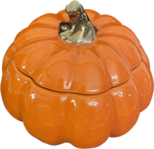 Halloween Fall Ceramic Pumpkin with Lid - £10.26 GBP