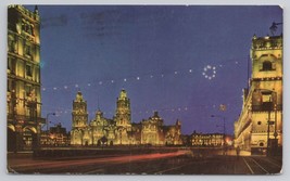 1968 Catedral De Mexico City Zocalo Plaza Mexico Airmail Vintage Postcard - £11.15 GBP