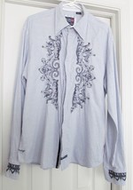 ENGLISH LAUNDRY Christopher Wicks Shirt Hand Sewn Embroidered L/S Blue W... - $49.95