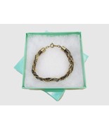 17&quot; Braided Chain Necklace, Silver &amp; Gold Tones, Vintage Snake Pattern J... - $19.55