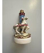 Vintage Polystone Cookie Stamp Carousel Horse With Roses Collectible Vtg - $41.14 CAD