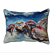 Betsy Drake Two Red Crabs Extra Large Zippered Indoor Outdoor Pillow 20x24 - £49.34 GBP