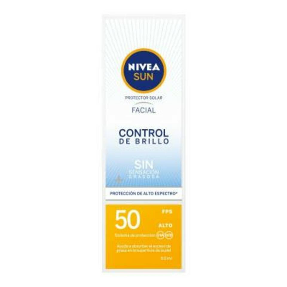 Primary image for Nivea Sun~Shine Control Facial Sunscreen~SPF 50+ 50ml~Absorbs Excess Oil~Quality