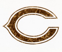 Gold Leaf Chicago Bears fire helmet decal sticker window hard hat laptop - £2.75 GBP+