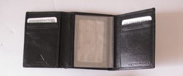 Axxents Men’s Genuine Leather Tri-fold Wallet Black - £13.37 GBP