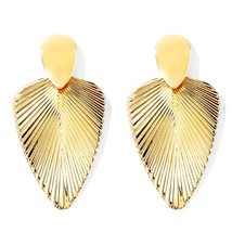 WYBU Spring Leaves Gold Mirror Drop Earring For Women Lover Light Gold Plated Wa - £7.22 GBP