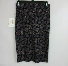 NWT Lularoe Cassie Pencil Skirt Black With Colorful Mosaic Designs Size XS - £12.18 GBP