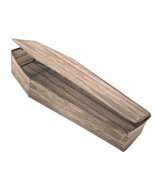 BROWN Life Size Realistic COLLAPSIBLE COFFIN PROP Halloween Graveyard De... - €78,62 EUR