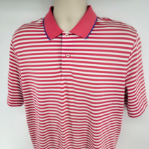 RLX Ralph Lauren Golf Polo Shirt Men&#39;s Size Large Striped Red White - $19.75