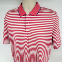 RLX Ralph Lauren Golf Polo Shirt Men&#39;s Size Large Striped Red White - £15.88 GBP