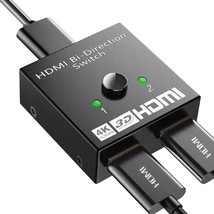 Hdmi Switch Splitter 4K@60Hz, Aluminum Bidirectional Hdmi Switcher 2 In 1 Out, H - £13.58 GBP