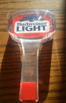 Vintage Budweiser Light Draught Beer Tap Handle Bar Acrylic Man Cave - $34.99