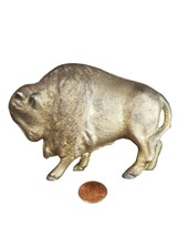 Antique Arcade Cast Iron Buffalo Bank c.1920&#39;s 3&quot; tall x 4 3/8&quot; long - £70.77 GBP