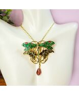 Ebros Colorful Golden Decorated King Dragonfly Alloy Pendant Necklace Je... - $492.62 MXN