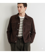 Motorcycle Genuine Men's Lambskin Brown Suede Jacket Soft Handmade Biker... - $223.65+