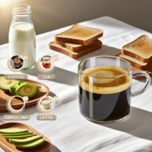 Two espresso cups with handles, 4.3oz small coffee cups, espresso access... - $10.00