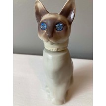 Vintage Avon Moonwind Cologne Siamese Cat Bottle 6&quot; Tall 70&#39;s - £11.77 GBP