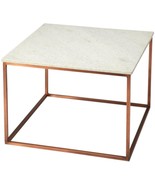 COCKTAIL TABLE MODERN CONTEMPORARY WHITE BRONZE DISTRESSED BLACK BRASS CRE - £693.77 GBP