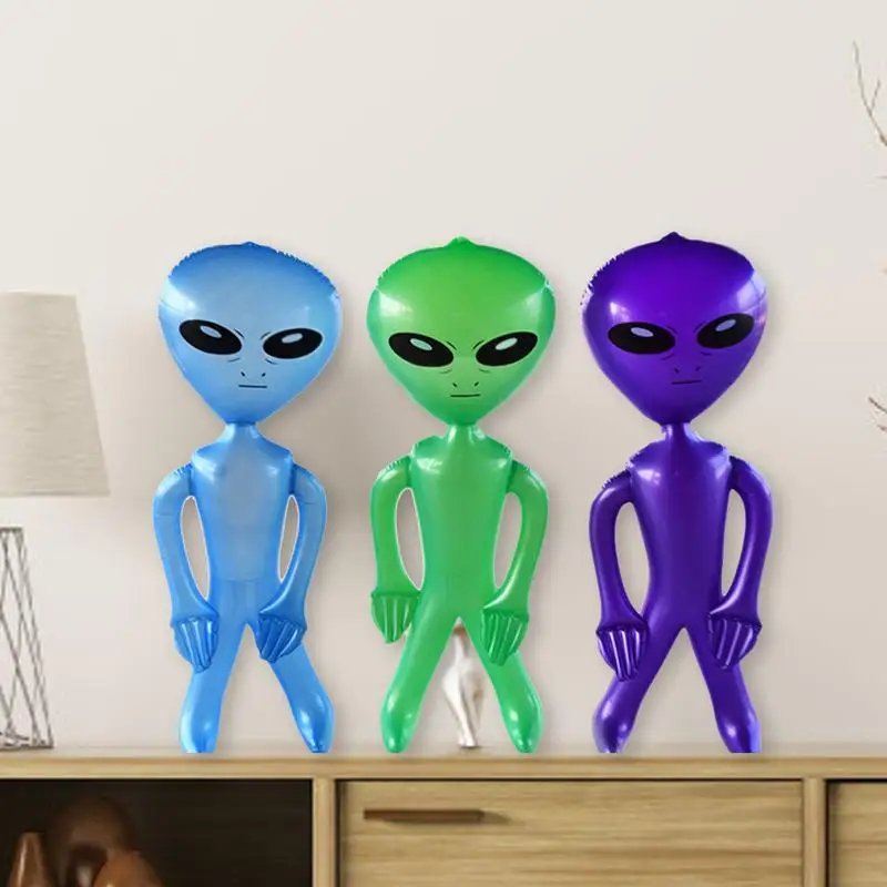 35-Inch Inflatable Alien Vivid Alien Inflatable Figure Halloween Prop Toy For - £15.19 GBP+