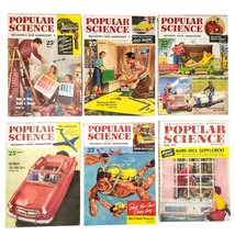 Lot of 6 Popular Science Magazines Mechanics Auto Homebuilding 1952-1954... - $24.74