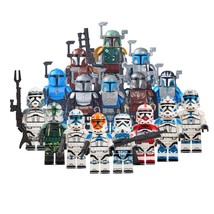 16pcs Star Wars The Mandalorian Boba Fett Coruscant Guard Wolfpack Minifigures - £23.48 GBP